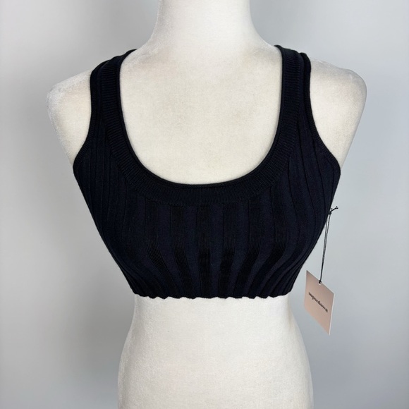 superdown Tops - Superdown Faye Rib Knit Crop Tank Size S